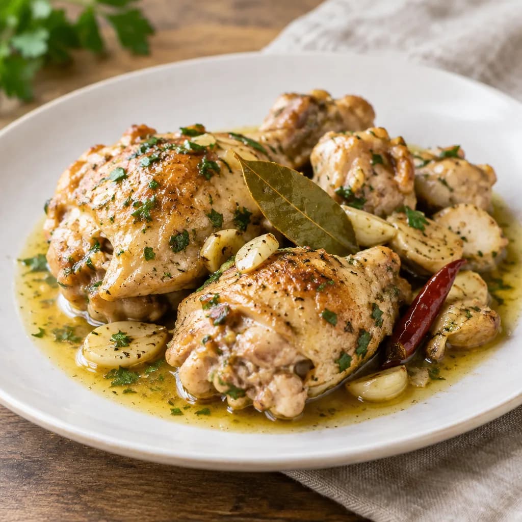 Pollo al ajillo