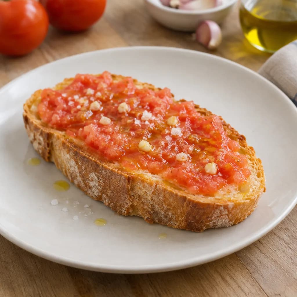 Tostada con tomate